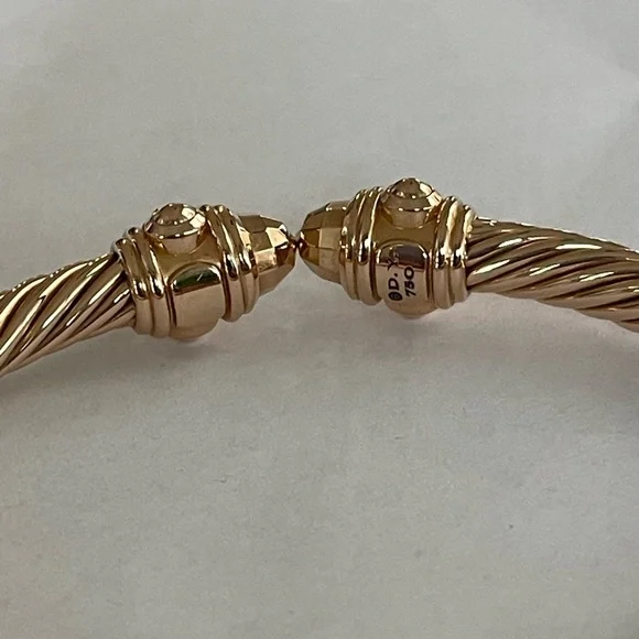 David Yurman 18k Rose Gold Cablespira Renaissance Bracelet - AUTHENTIC!! - Picture 5 of 8